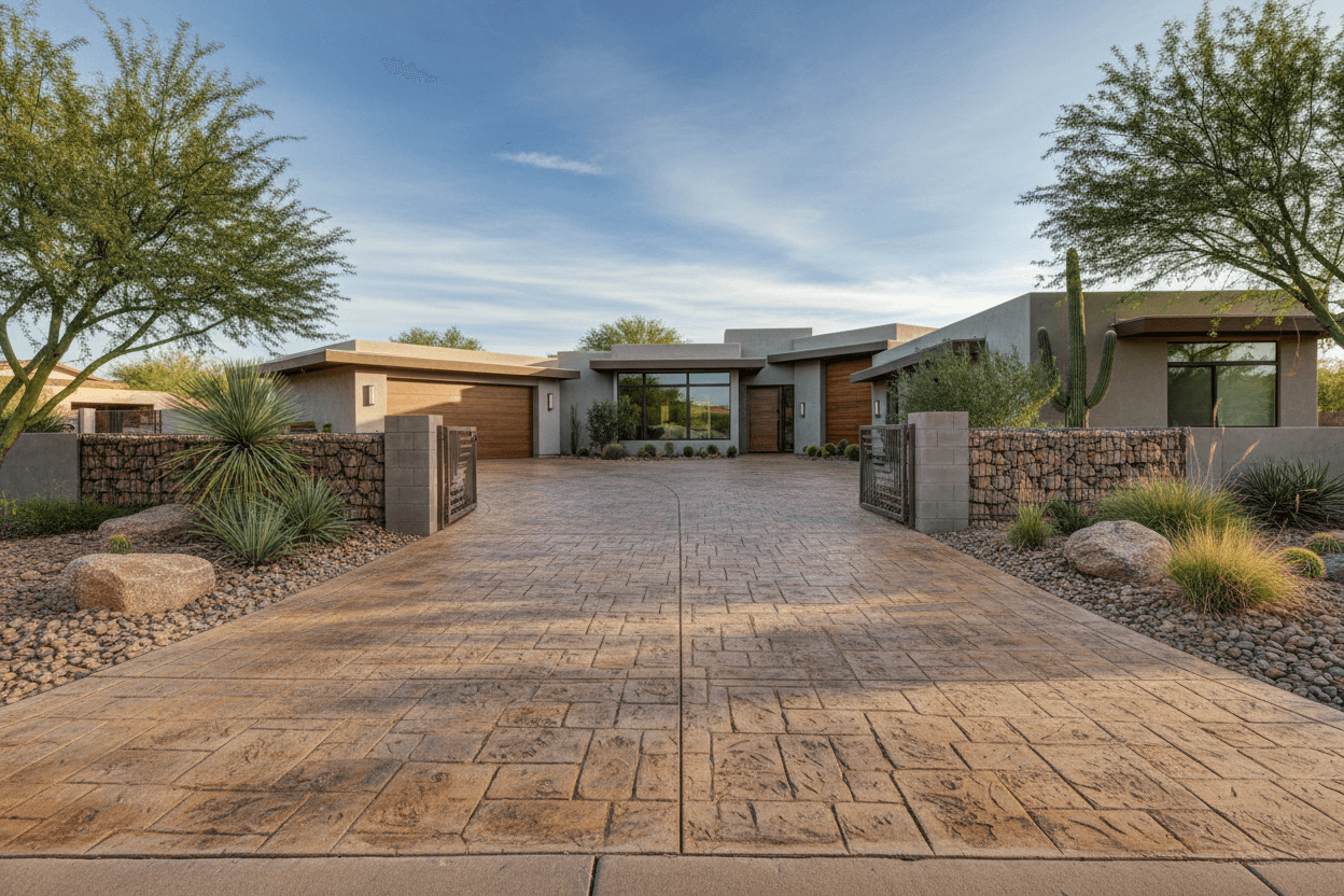 Stamped Concrete Driveway