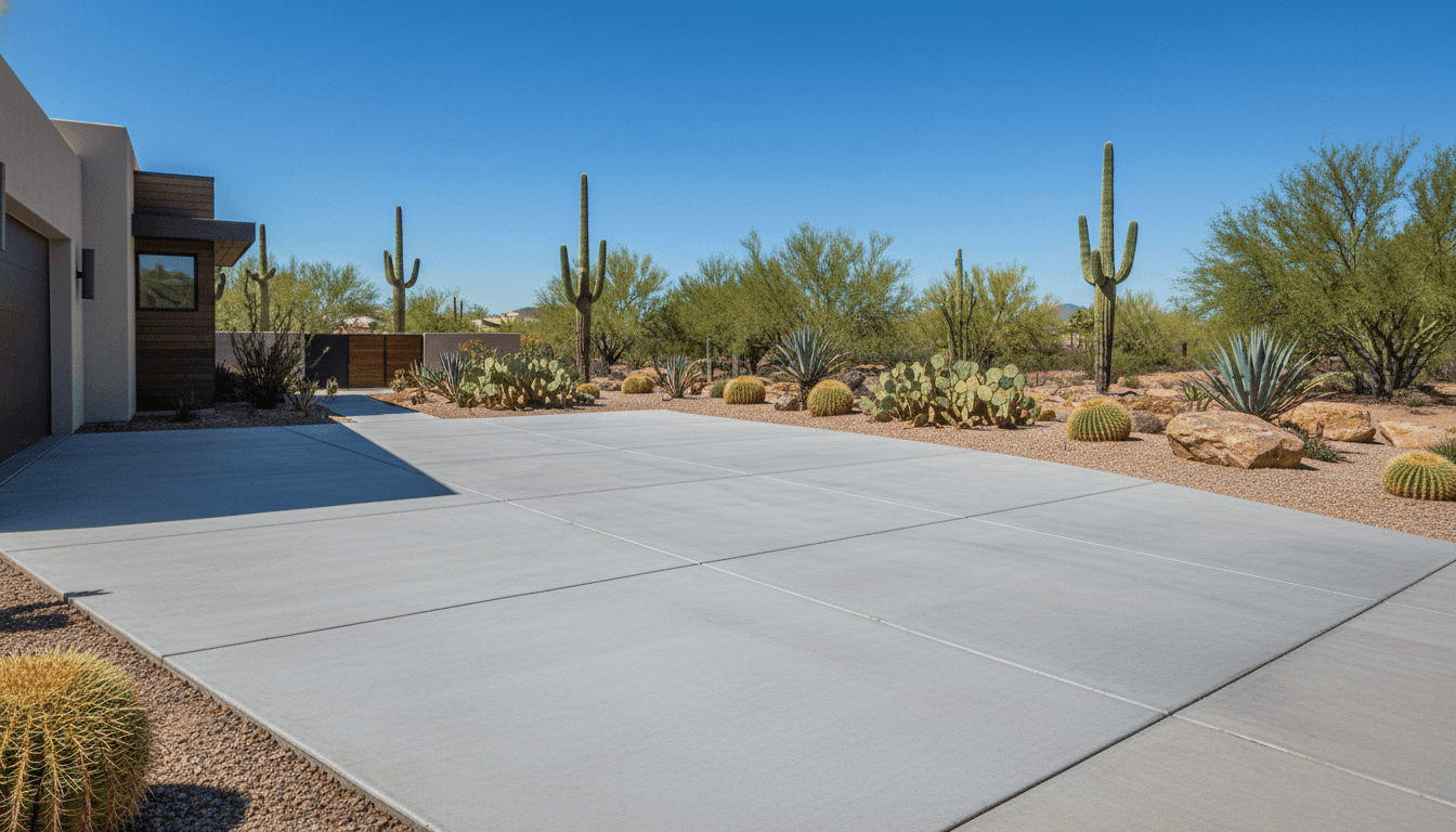 Professional concrete driveway installation by Upright Concrete LLC in Phoenix Arizona